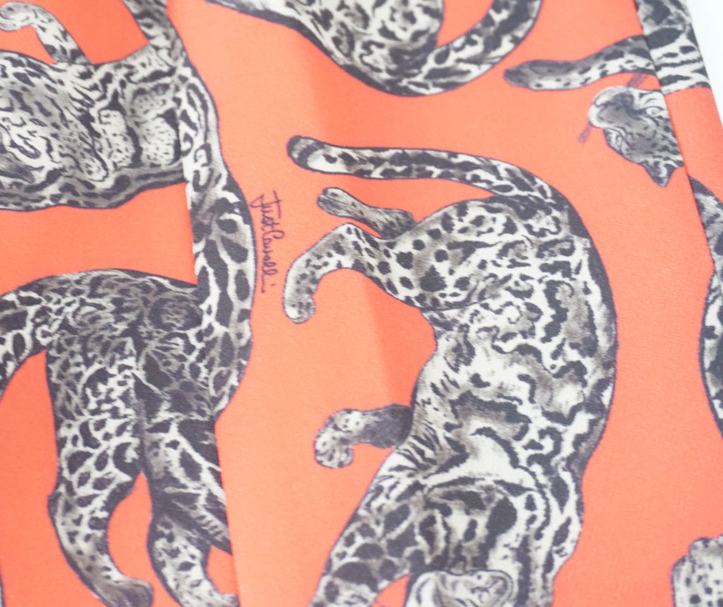 Just Cavalli - Pantalon rojo con leopardo