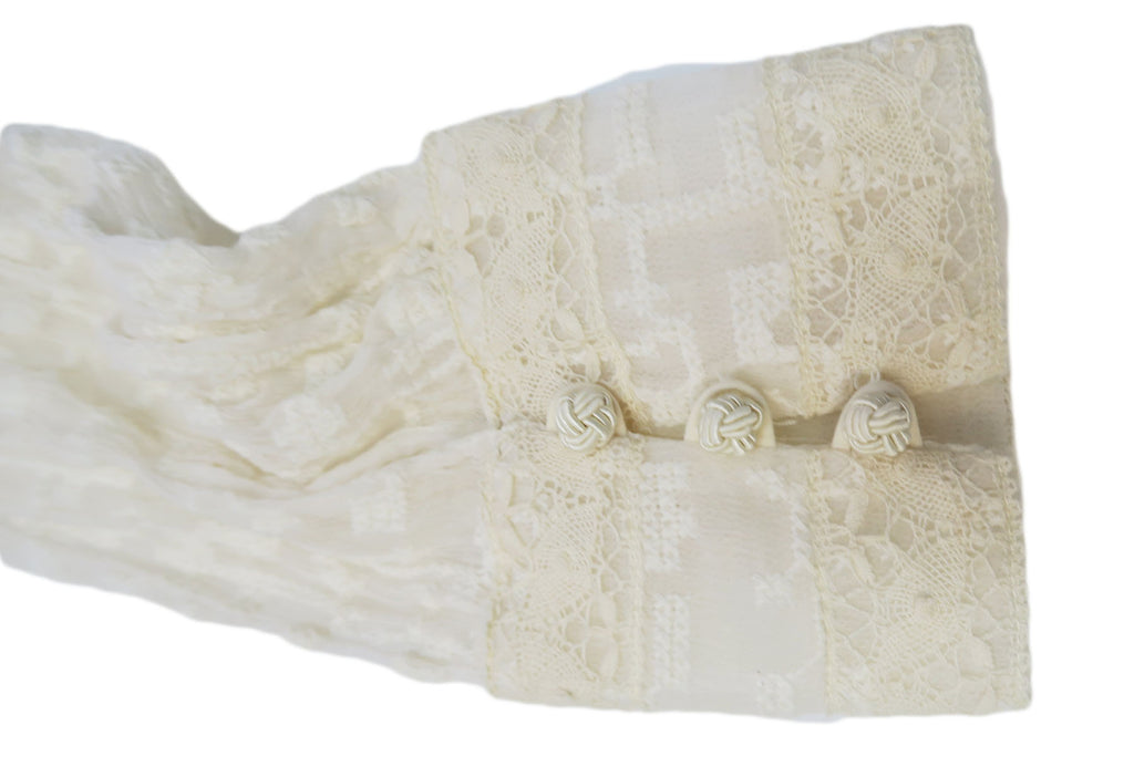 Palomo Spain - Camisa color crema lazo cuello