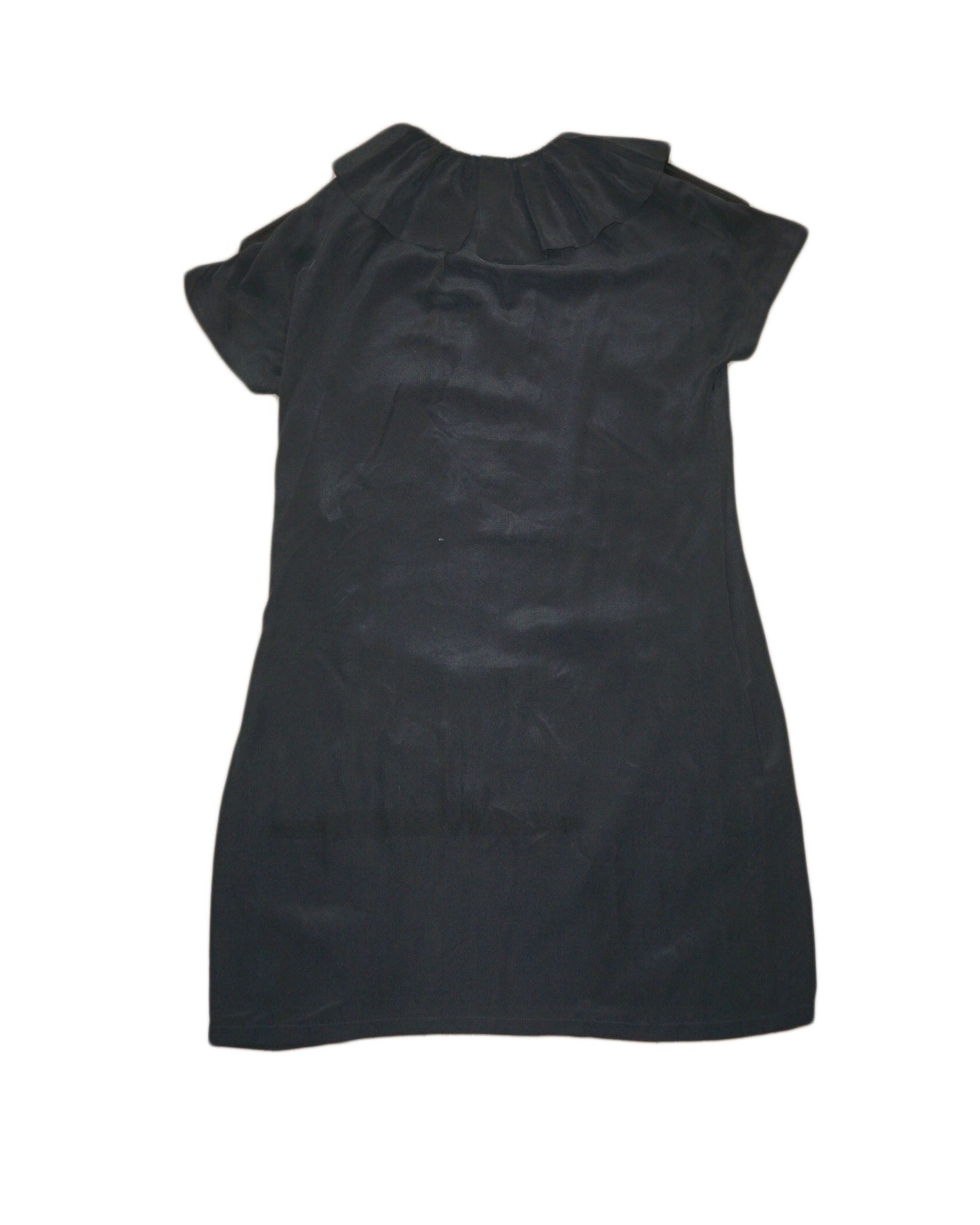 Just Cavalli - Vestido gasa negro manga corta