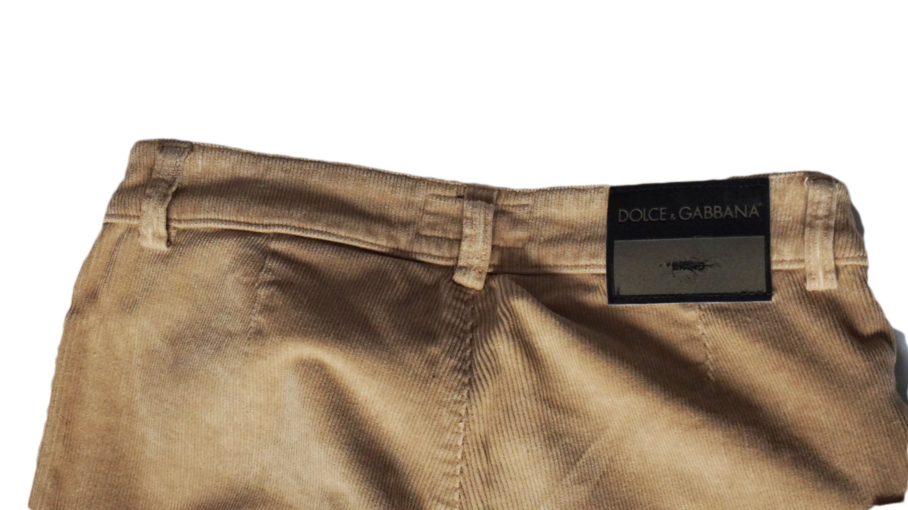 D&G - Pantalon Pana beige