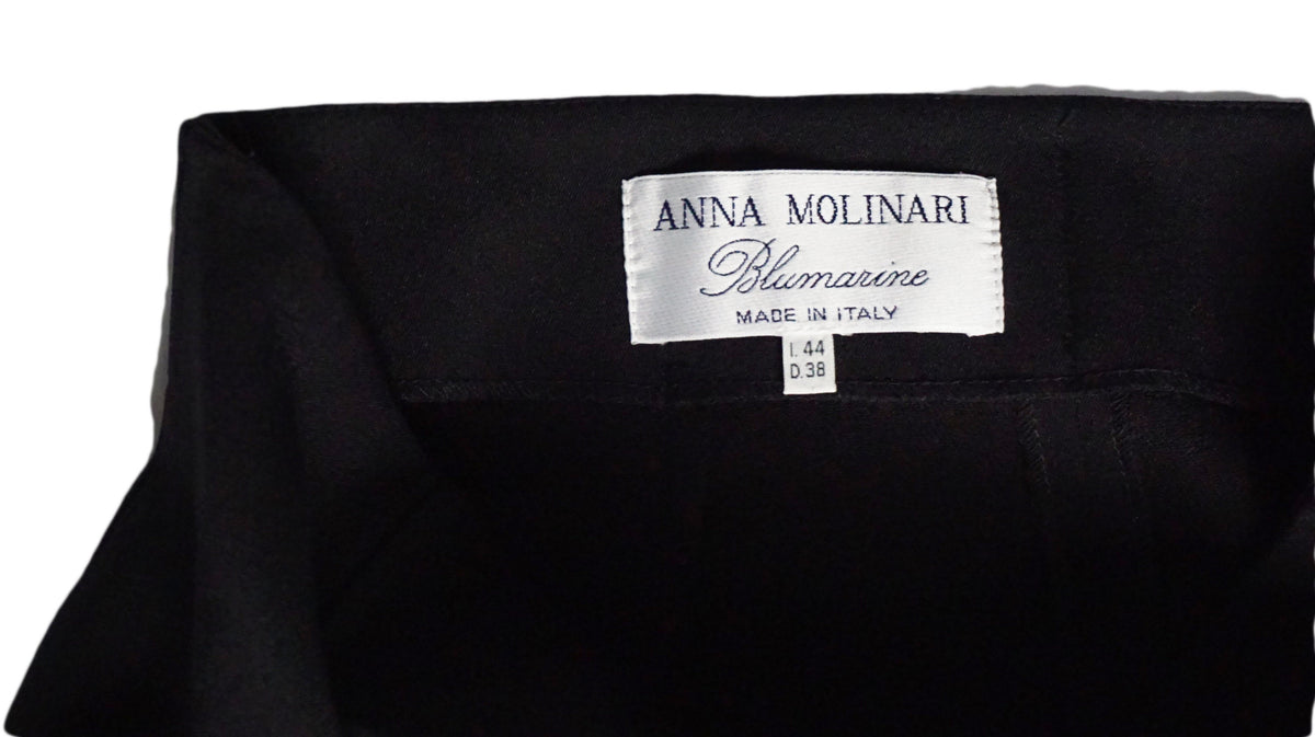 Anna Molinari - Falda negra cintura alta