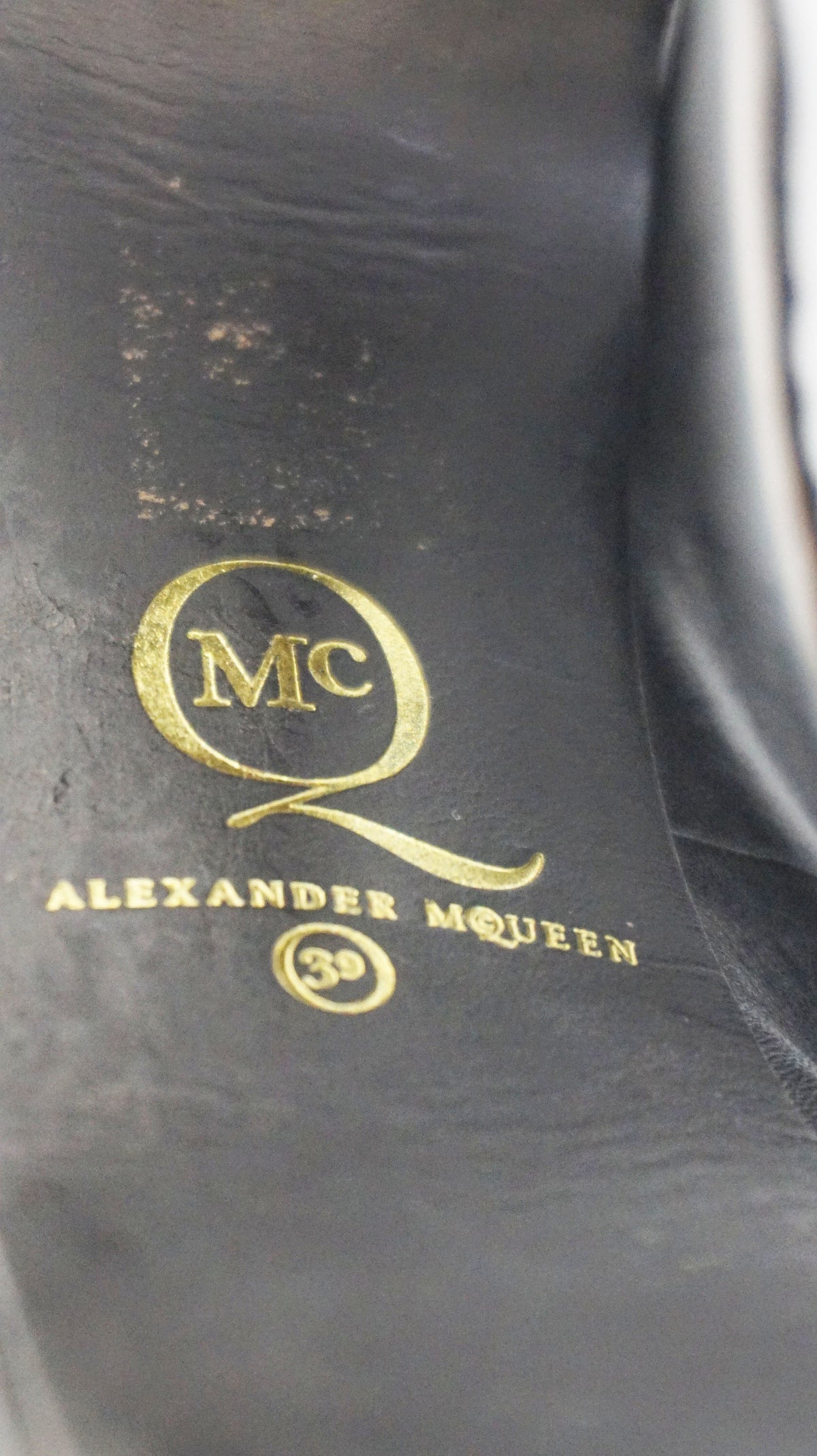 Alexander McQueen - Salones plataforma piel negros