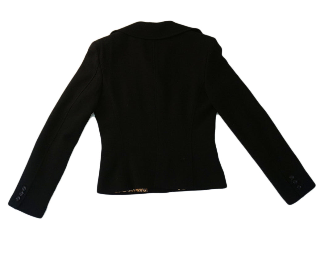 D&G - Traje chaqueta negra leopardo interior