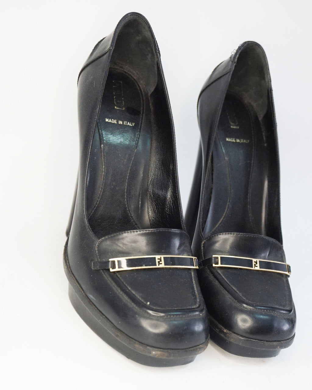 Fendi - Mocasin con tacones negro