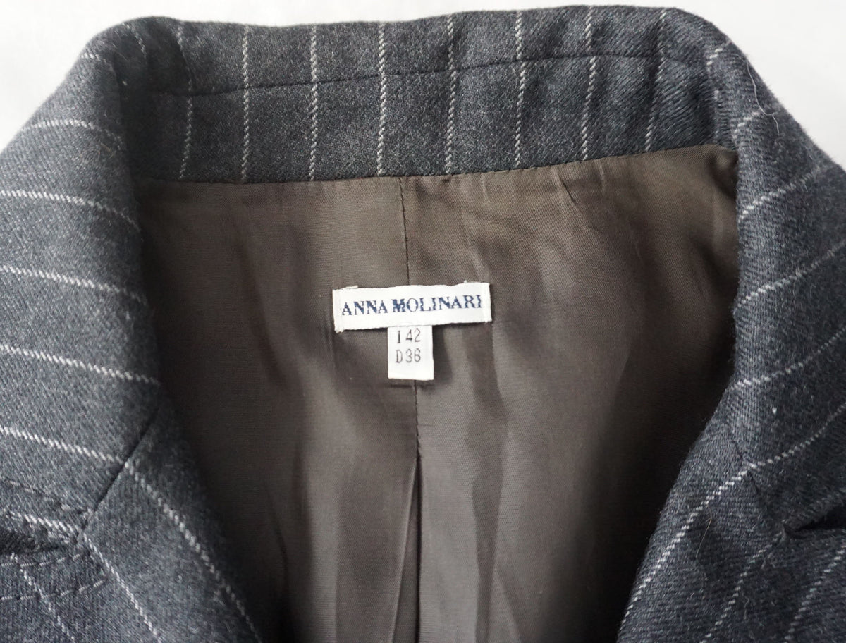 Anna Molinari - Traje chaqueta raya diplomatica