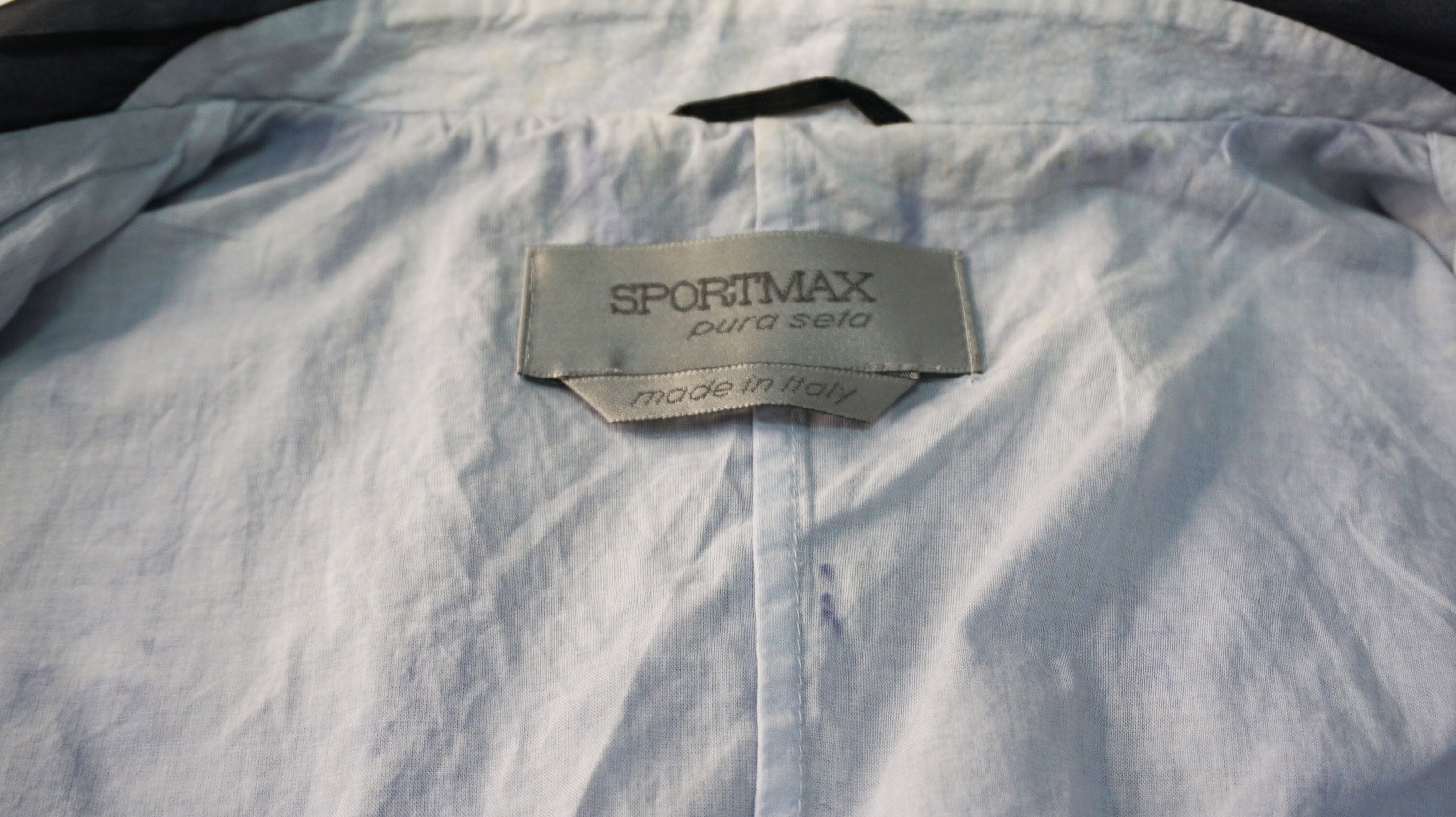 Sportmax - Blazer gasa bicolor blanca y gris