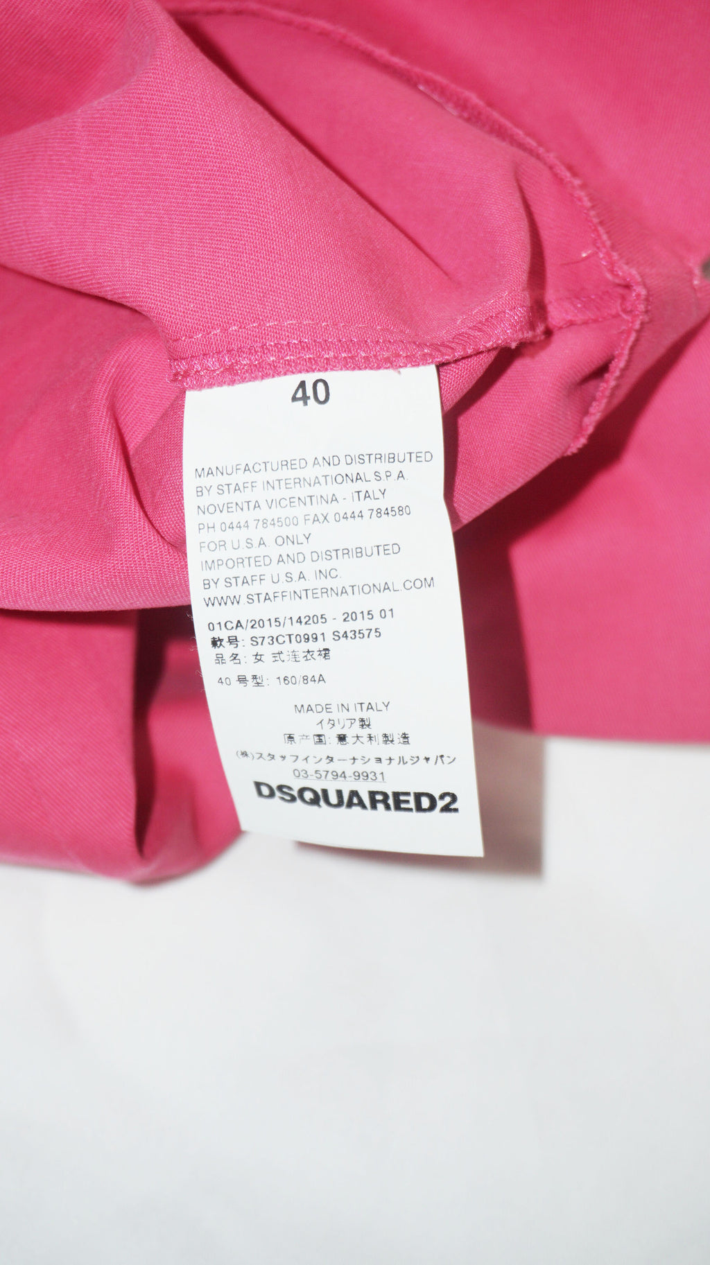 Dsquared2 - Vestido fucsia estilo polo