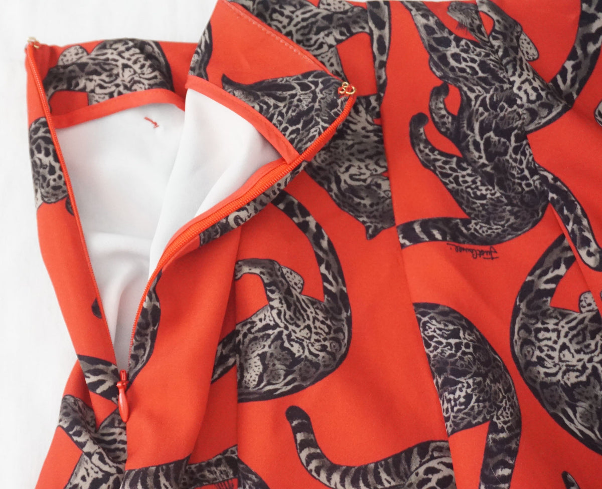 Just Cavalli - Pantalon rojo con leopardo