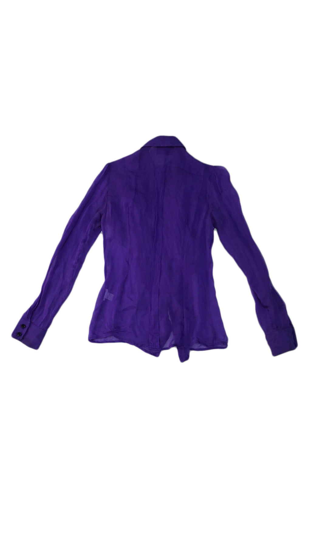 D&G - Blusa morada con volantes de gasa