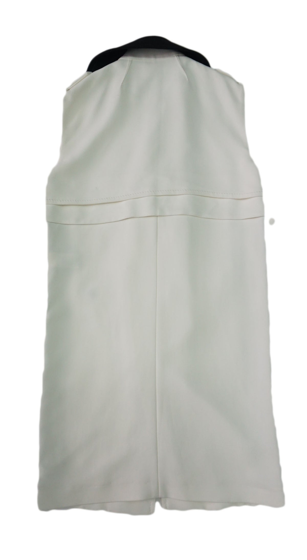 Costume National - Vestido sin mangas en blanco con cuello neopremo