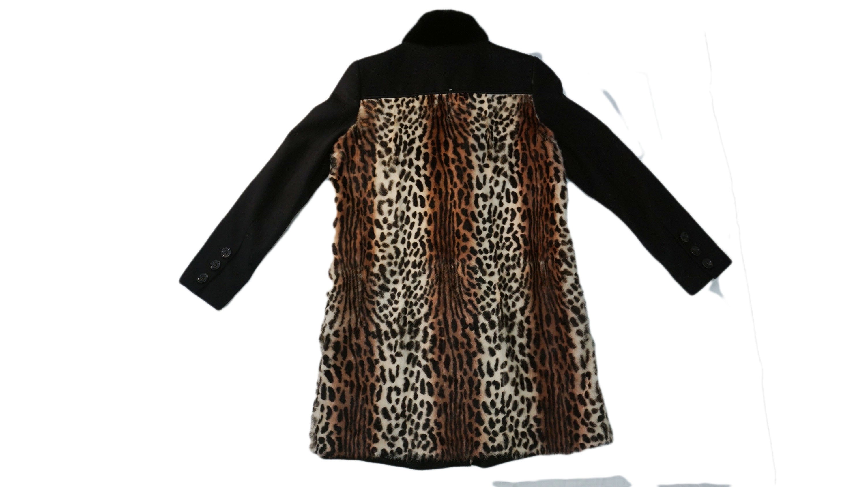 Sport Max - Abrigo Negro Leopardo