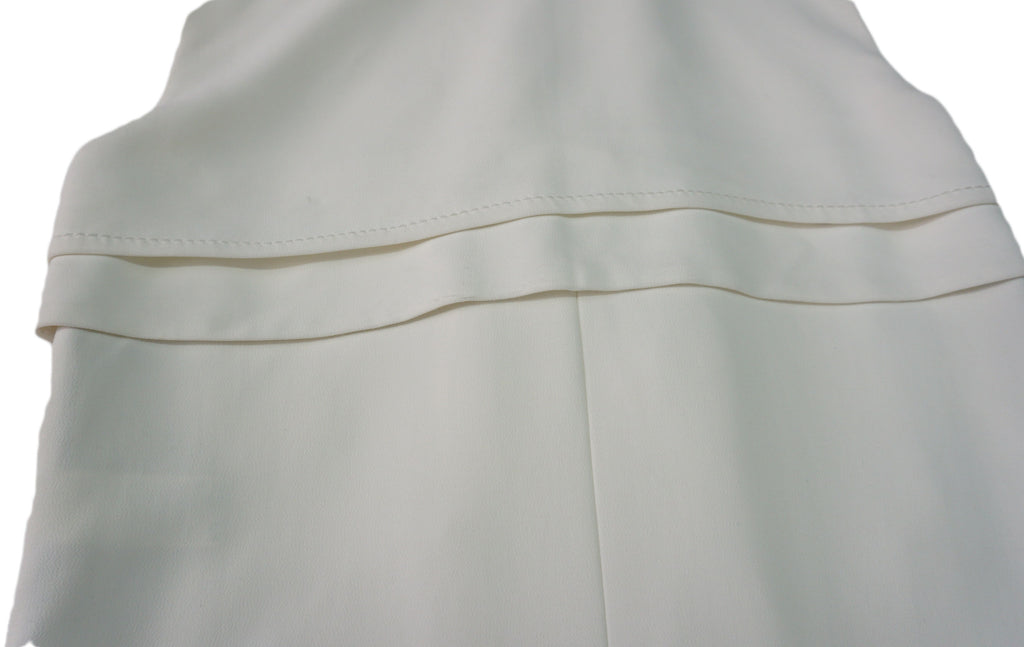 Costume National - Vestido sin mangas en blanco con cuello neopremo