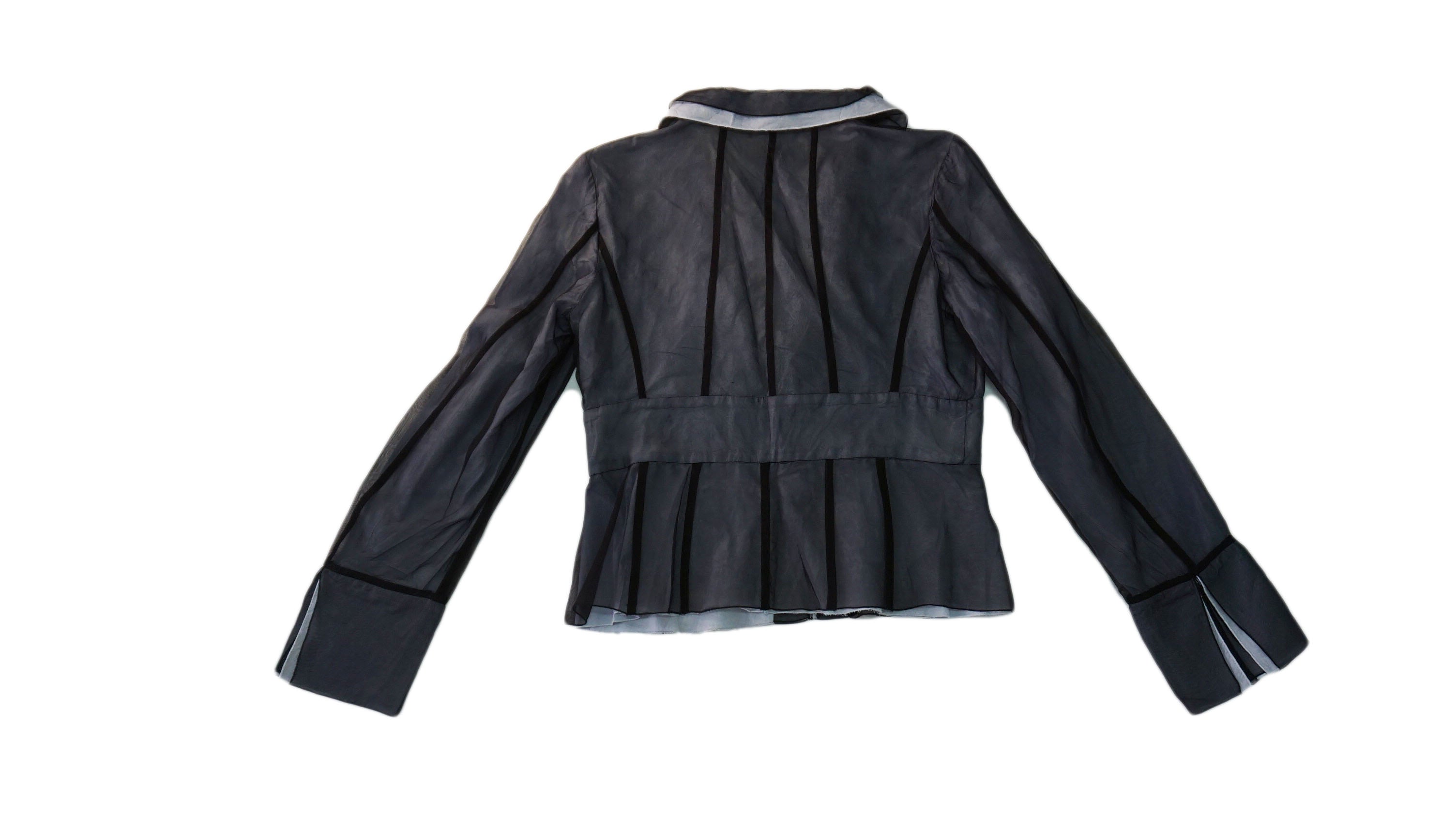 Sportmax - Blazer gasa bicolor blanca y gris