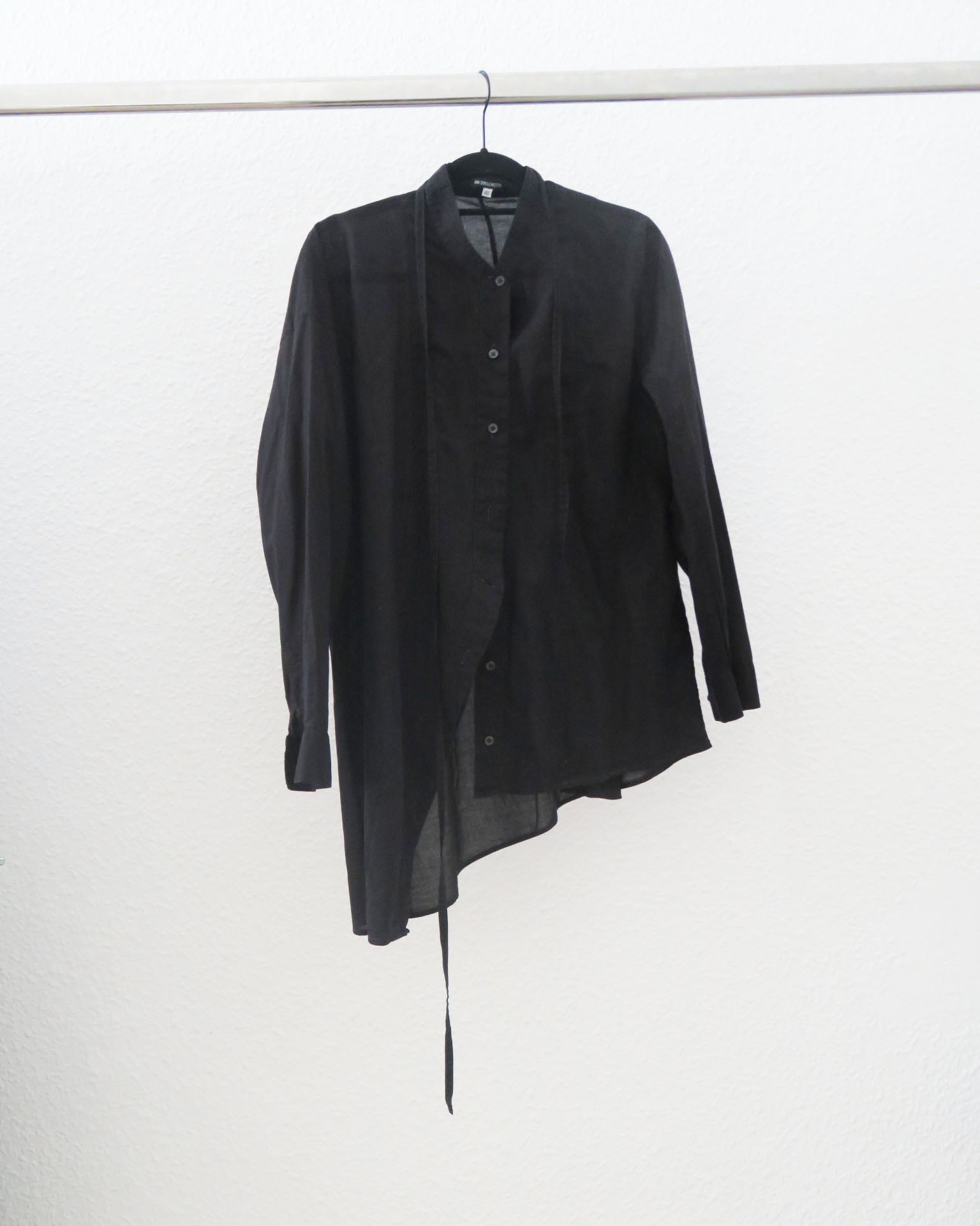 Ann Demeulemeester - Camisa asimetría negra
