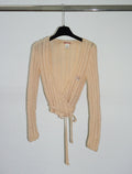 Blumarine - rebeca de lana beige /salmon