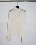 Palomo Spain - Camisa color crema lazo cuello