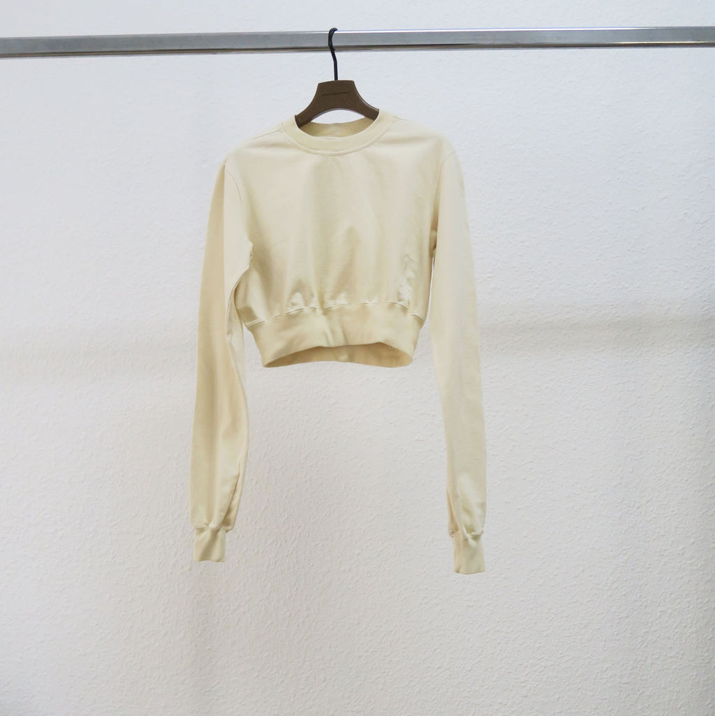 Rick Owens - Jersey amarilla crop top