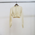 Rick Owens - Jersey amarilla crop top