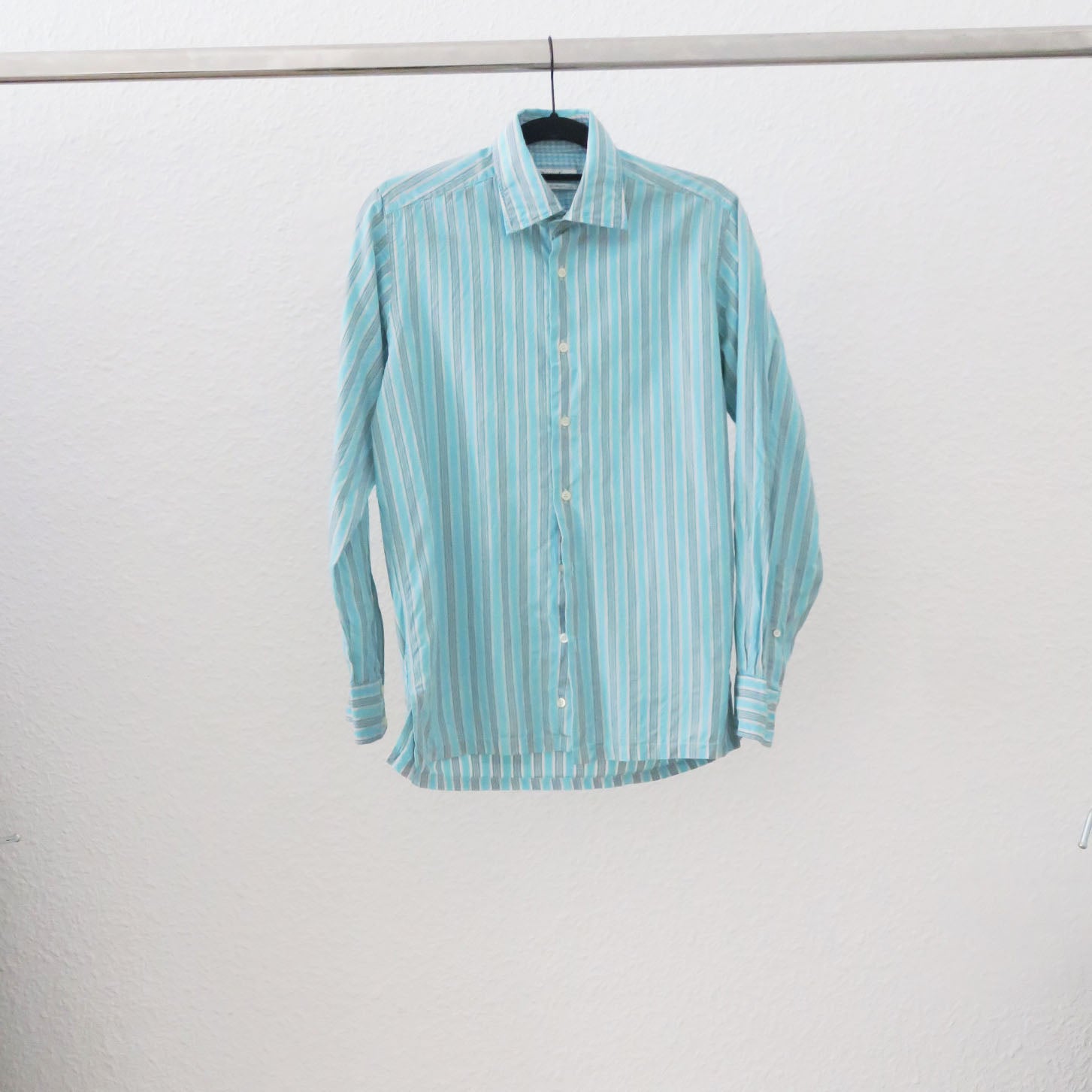 Christian Lacroix - Camisa turquesa rayas blanca
