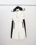 Costume National - Vestido sin mangas en blanco con cuello neopremo