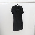 Just Cavalli - Vestido gasa negro manga corta