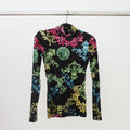 Versace Jeans - Camiseta manga larga terciopelo con colores vivos