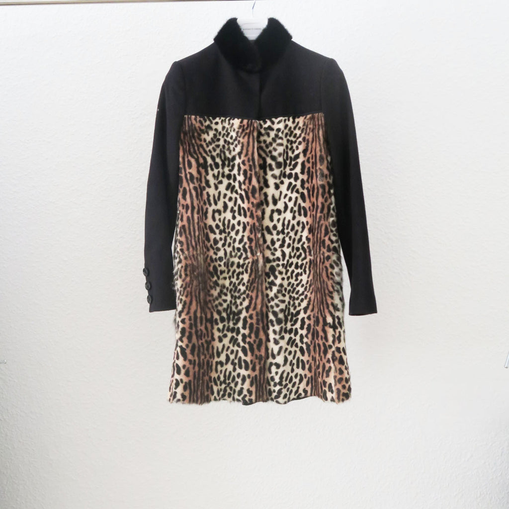 Sport Max - Abrigo Negro Leopardo