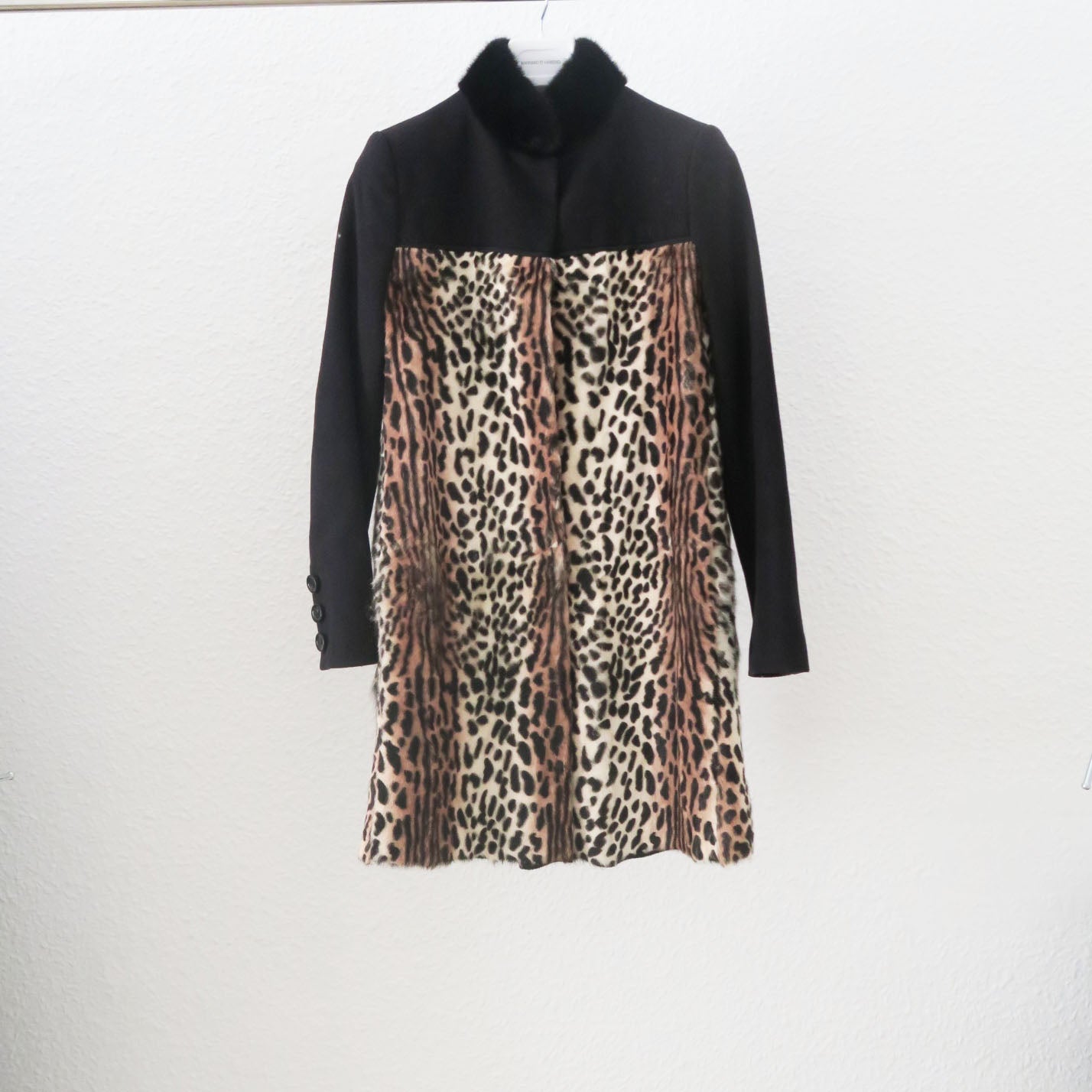 Sport Max - Abrigo Negro Leopardo
