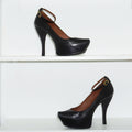 Alexander McQueen - Salones plataforma piel negros