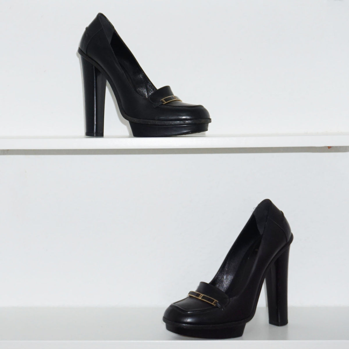 Fendi - Mocasin con tacones negro